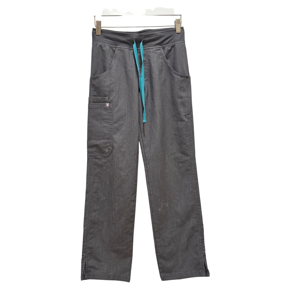 FIGS Technical Collection Scrub Pants XXS Gray T21004P Straight Leg Cargo * flaw